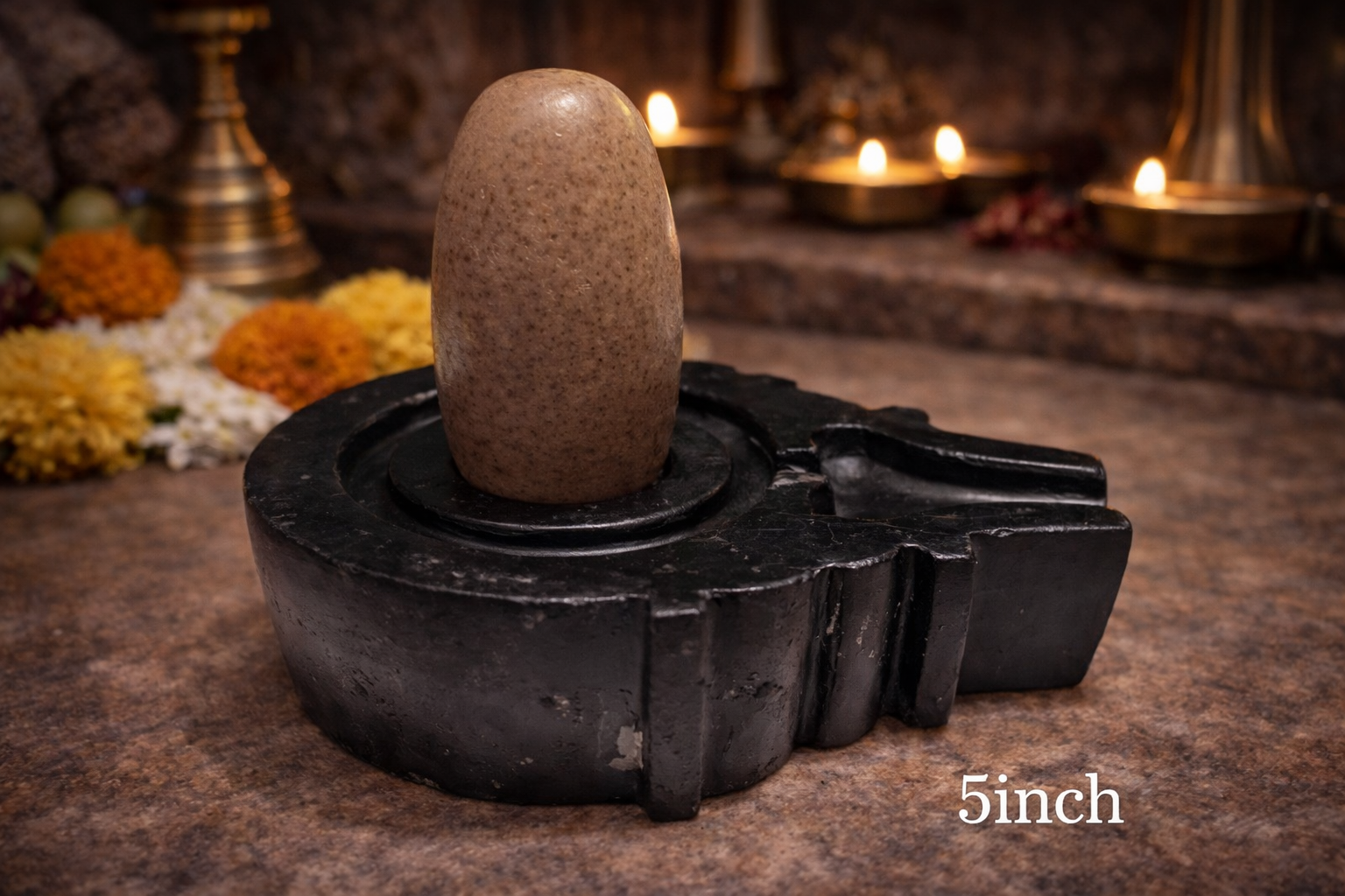 Premium Symmetrical Narmadeshwar Shivling with Jaladhari – Complete Bana Lingam for Prosperity & Stability