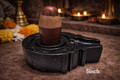 Rare Tri-Band Narmadeshwar Shivling with Jaladhari (3 Inch) – Symbol of Stability, Strength & Sacred Balance