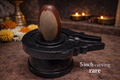 Ultra Rare Shield-Mark Narmadeshwar Shivling  with Carved Jaladhari – Symbol of Protection, Stability & Divine Grace