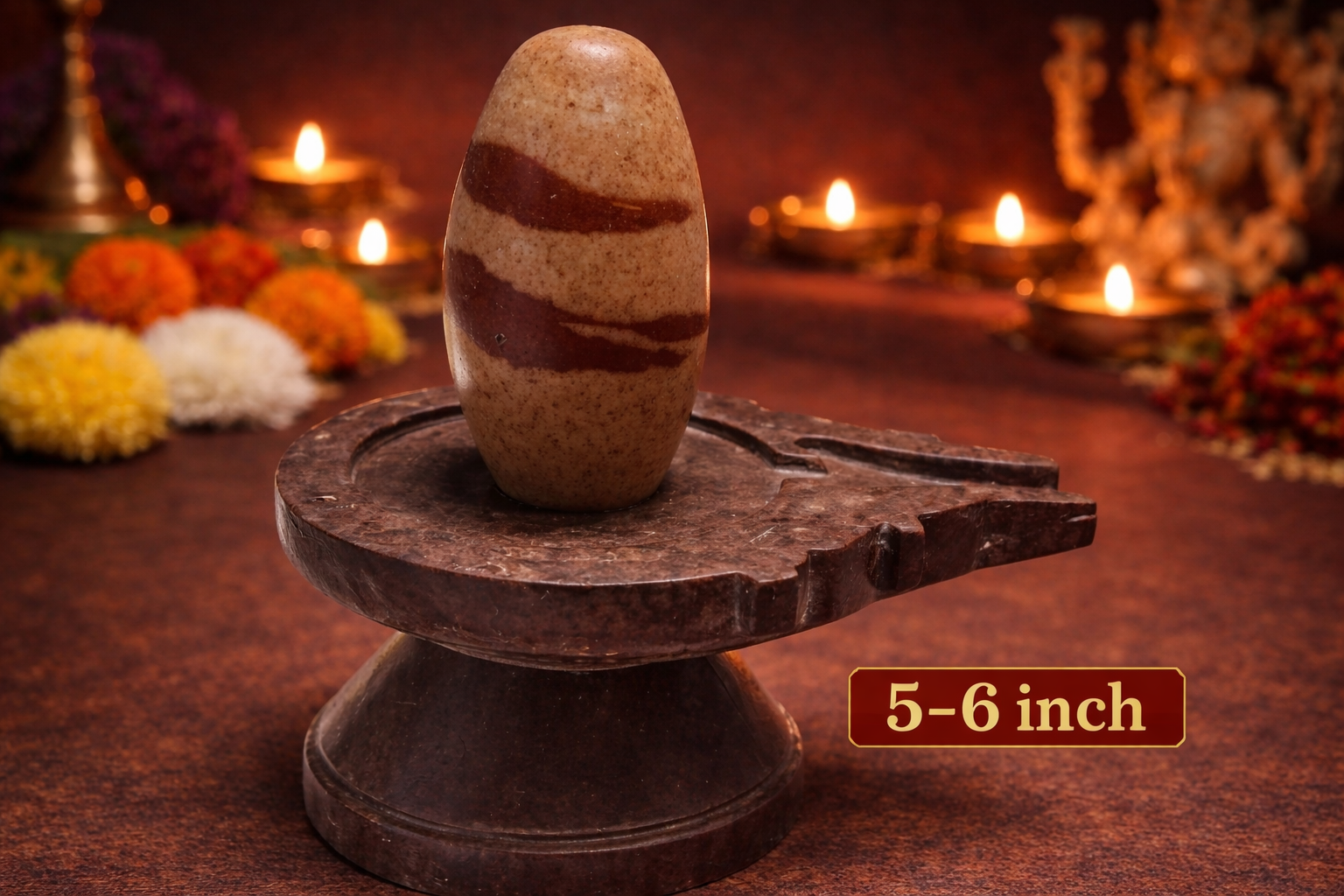 Sacred Striped Narmadeshwar Shivling — Flow of Divine Energy
