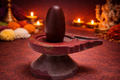 🔱 Deep Maroon Narmadeshwar Shivling — Symbol of Strength & Devotion