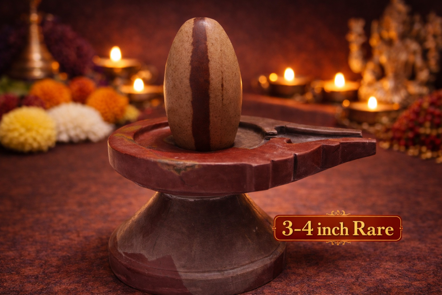 Rare Striped Narmadeshwar Shivling — Harmony of Energy & Focus